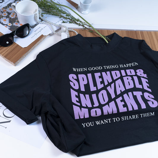 SPLENDID TYPOGRAPHY OVERSIZED T-SHIRT